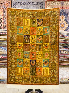 天匠手工真丝地毯伊朗进口波斯地毯全国上门试铺100x150cm