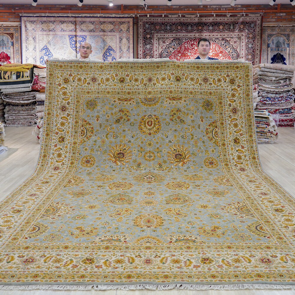 天匠手工羊毛地毯尼泊尔地毯美式风格羊毛毯275x376cm