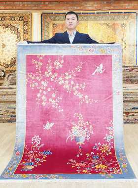 天匠真丝地毯中式风格手工编织地毯卧室地毯122x183cm