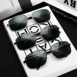 Новинка 2025 года, мужские солнцезащитные очки для вождения, поляризационные солнцезащитные очки для водителя, лобовое стекло, защита от УФ-лучей, сильный свет для глаз, 2025