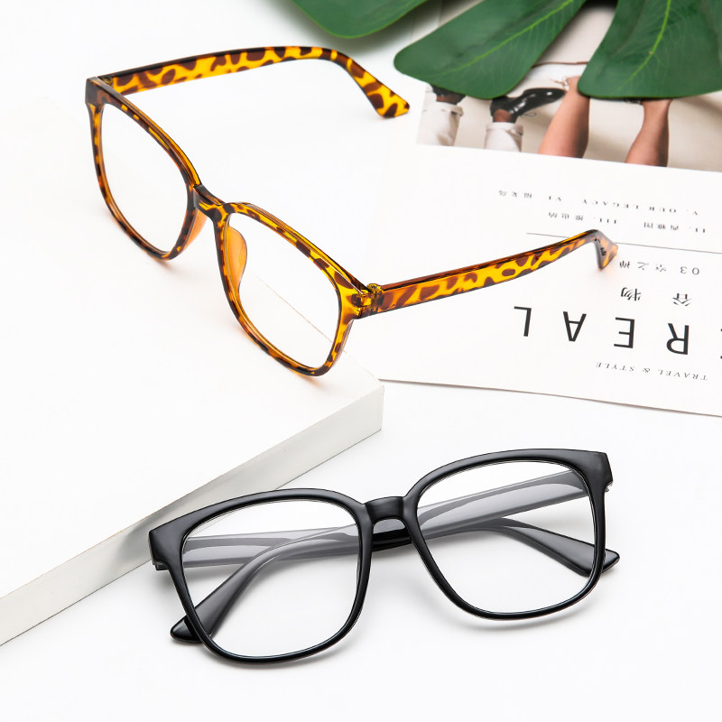 防辐射眼镜女款护眼睛男韩版抖音平光镜框架街拍个性近视可配度数