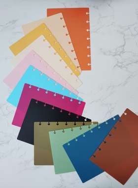 184*124蘑菇孔pp封面彩色mini塑料活页封皮 A4A5B5loose cover
