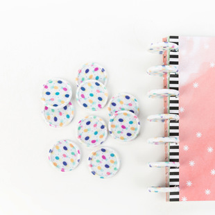 bind蘑菇孔活页扣塑料扣子图形印花图案圆盘蘑菇 shape 35mm