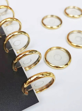 3cmDisc Bind透明金边塑料装订圈活页本卡圈手工书相册蘑菇孔环扣