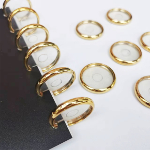 3cmDisc 订圈活页本卡圈手工书相册蘑菇孔环扣 Bind透明金边塑料装