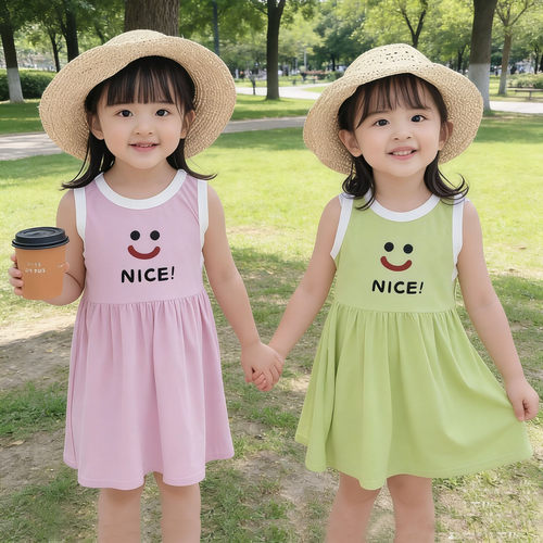 女童冰丝背心裙夏季连衣裙