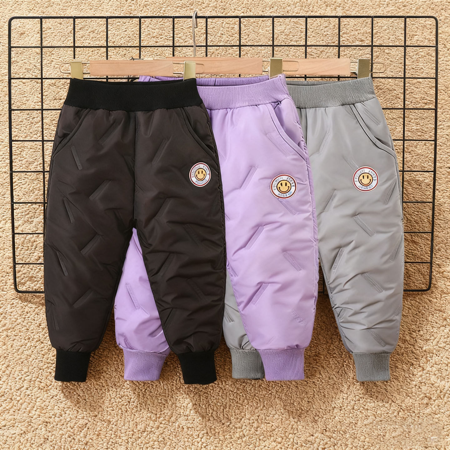 一体绒秋冬棉裤加绒保暖防风长裤