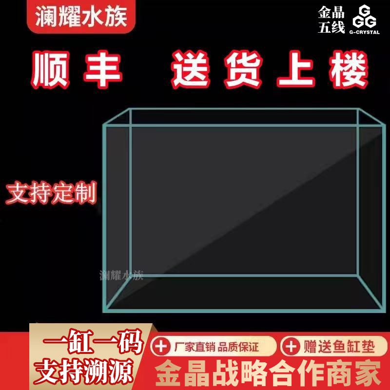 超白缸大小型鱼缸金晶五线定制做客厅造景水草缸乌龟缸水族玻璃缸