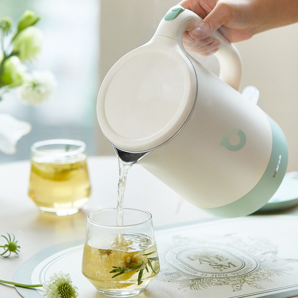 小熊电热水壶ZDH-R17H3 保温壶烧开水壶家用不锈钢水壶1.7L大容量