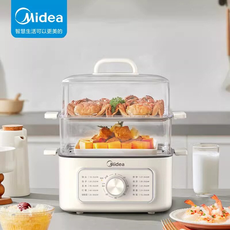 美的MZ-ZGE2323Z02电蒸锅多功能家用蒸煮一体多层10L大容量电蒸箱