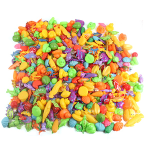 散装儿童磁性钓鱼玩具塑料玩具鱼双面立体小猫钓鱼玩具漂浮游乐场