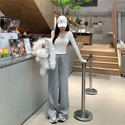 【自由翻牌率】抽绳阔腿裤