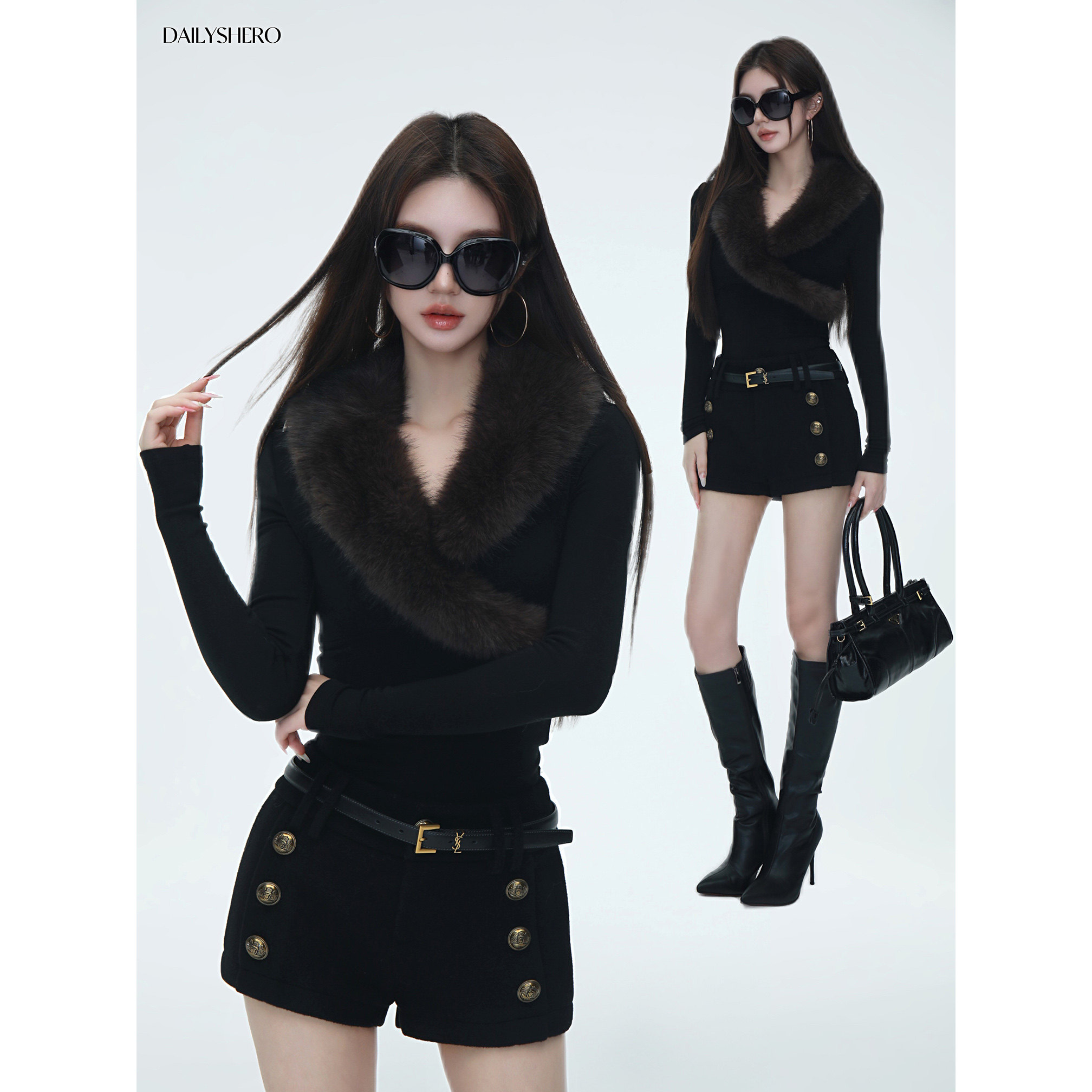 Dailyshero*古早vintage 100%羊毛”高定浮雕扣“比例感毛呢短裤,女装/女士精品,短裤,淘宝优惠券,粉丝福利购,淘宝优惠卷