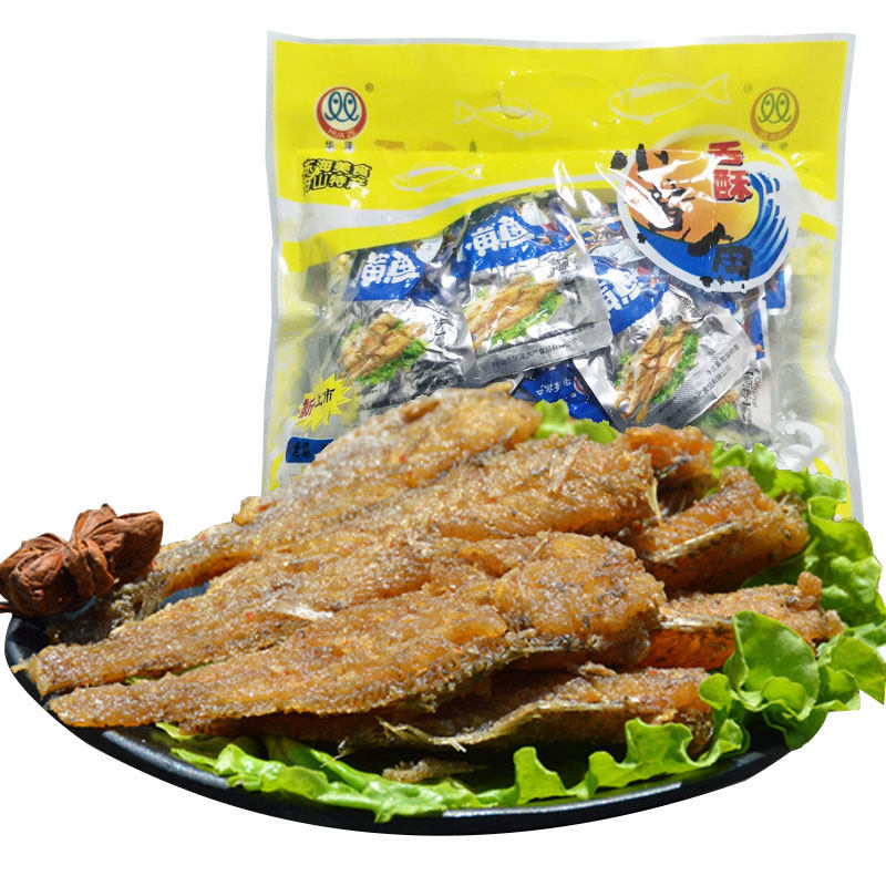 华泽香酥小黄鱼500g *3包舟山特产 海鲜零食黄花鱼干小吃鱼仔包邮