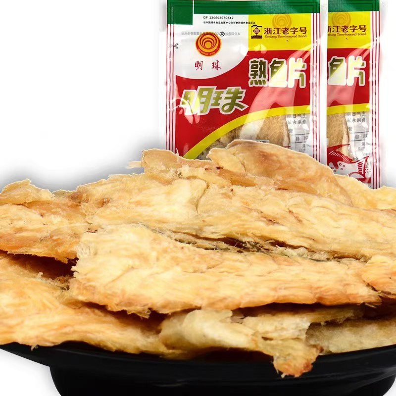 舟山海鲜明珠鱼片干25克回味小时候味道安康熟鱼片