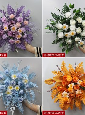 婚庆仿真花花点路引花点挂花盆花