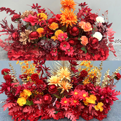 新款定制婚庆仿真花路引花成品地排花点花盆花婚庆装饰仿真绢花