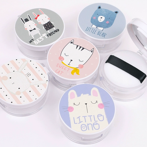 Милая рассыпчатая пудра, спонж для путешествий, портативная тара, банка для хранения, румяна, коробка, 10G