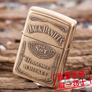 254BJD427 美国原装 美版 ZIPPO之宝打火机 铜杰克丹尼酒标 正品