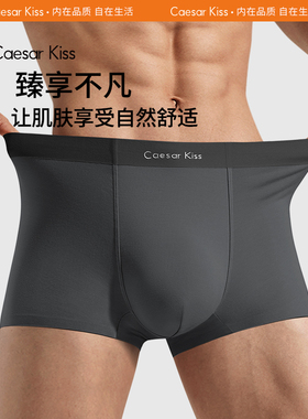 CaesarKiss莫代尔男士内裤高档桑蚕丝无痕男生新款冰丝运动四角裤