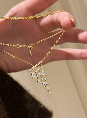 格调小红书法式流苏项链高颜值设计轻奢个性百搭时尚潮流百搭饰品