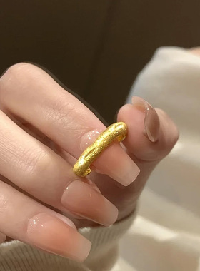 小红书丝绒手工拉丝戒指