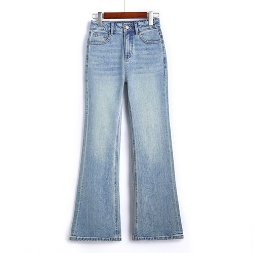 杨树林同款！赵露思同款莱赛尔微喇牛仔裤女2025新款喇叭裤子