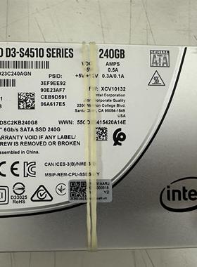 Intel/英特尔 S4510 240G480G 960G SATA mlc企业级SSD固态硬盘