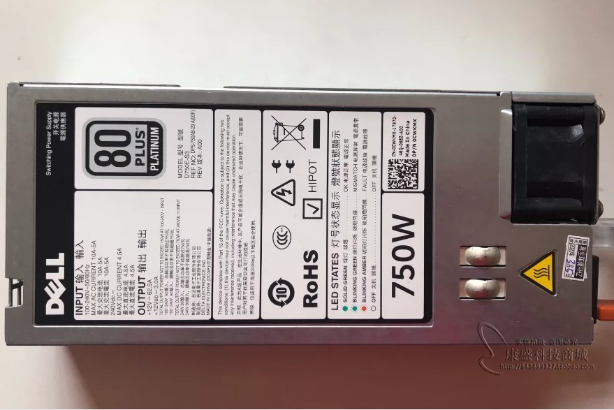 DELL R730XD 戴尔750W 服务器电源交直流D750E-S3 R630 R720适用