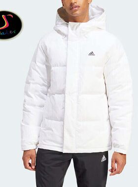 ADIDAS男冬季防风保暖连帽羽绒服