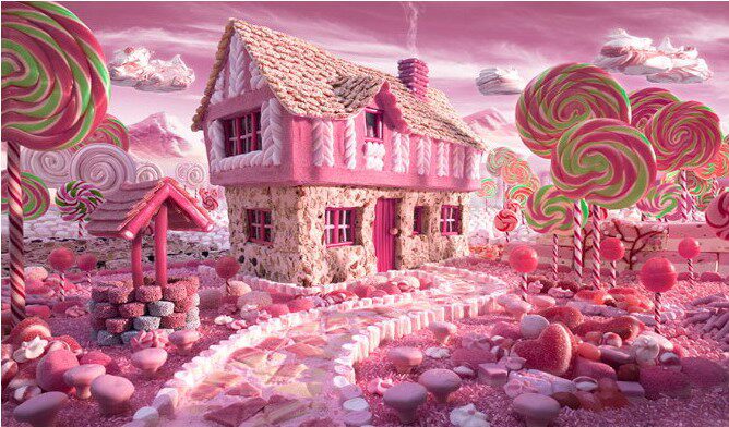 新款印花法国正品dmc十字绣 童话卡通 糖果城堡 棒棒糖童话屋