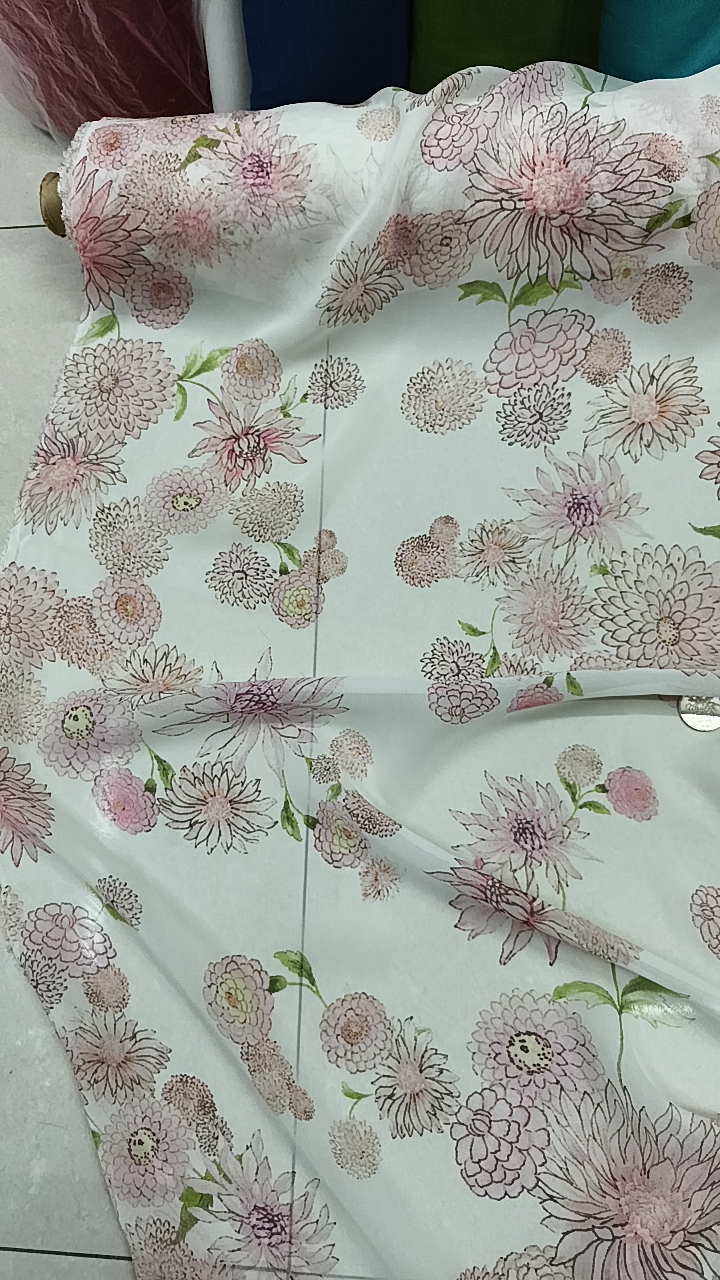 真丝乔其纱面料100%桑蚕丝制衣面料衬衣连衣裙面料手工diy布料