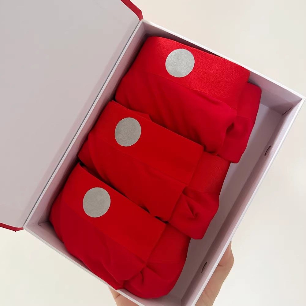 男士红色平角内裤 弹力男红内裤一盒3条装,女士内衣/男士内衣/家居服,男平角内裤,淘宝优惠券,粉丝福利购,淘宝优惠卷