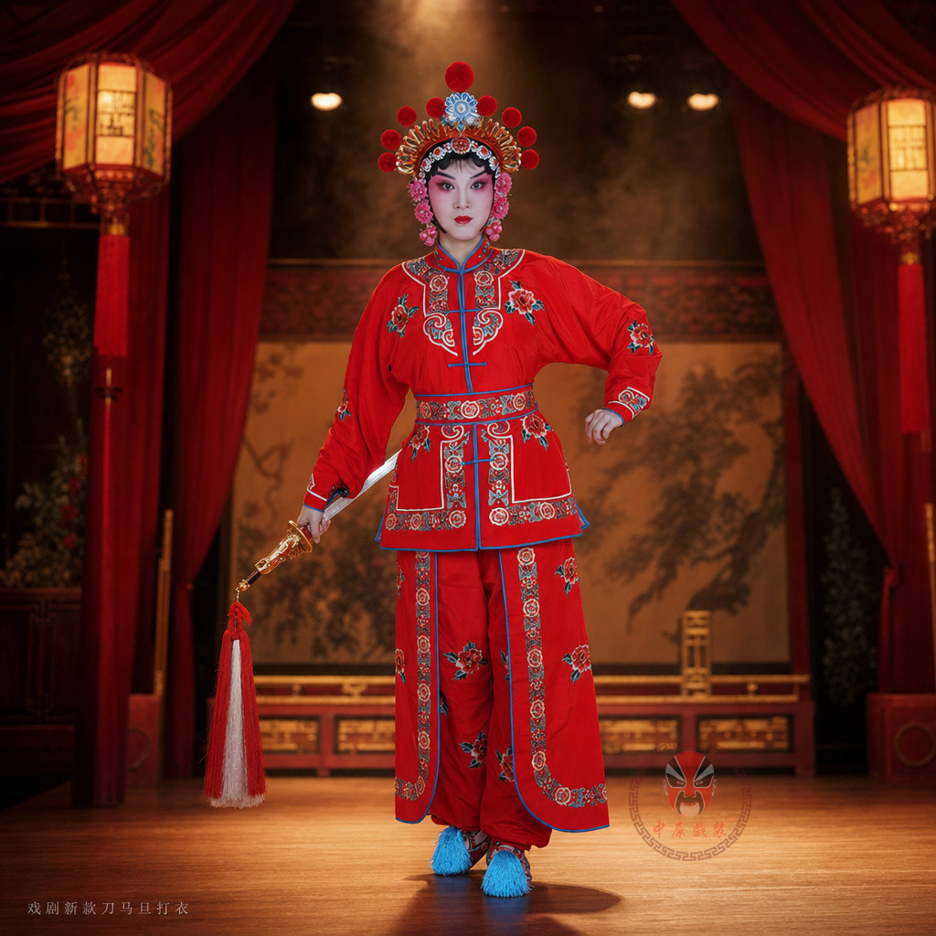 戏剧刀马旦戏服女兵衣打衣武旦衣