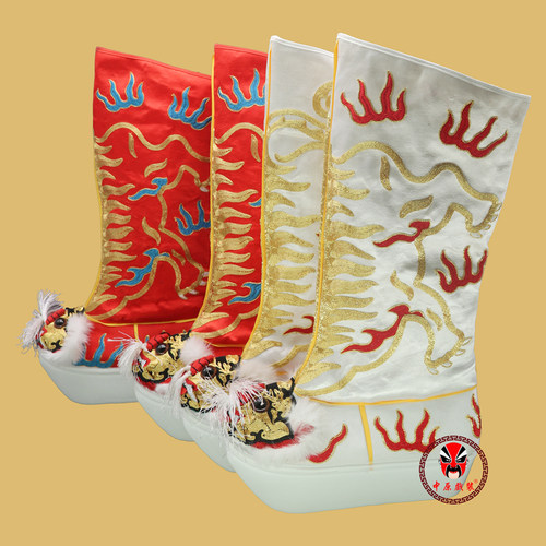 戏曲京剧川剧变脸靴子胶底高靴