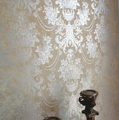暗花别墅客厅壁纸 进口wallquest纯纸墙纸美式 新古典法式 美国原装