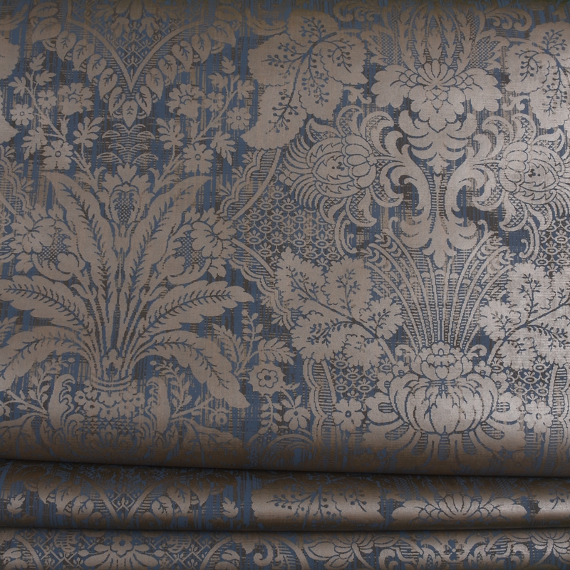 现货 美国原装进口壁纸 美式欧式 宝蓝色大宅背景墙 环保纯纸墙纸