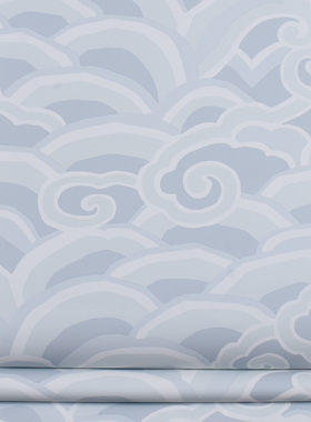 现货 英国原装进口壁纸 美式蓝色系  FD24841 祥云 环保无纺壁纸