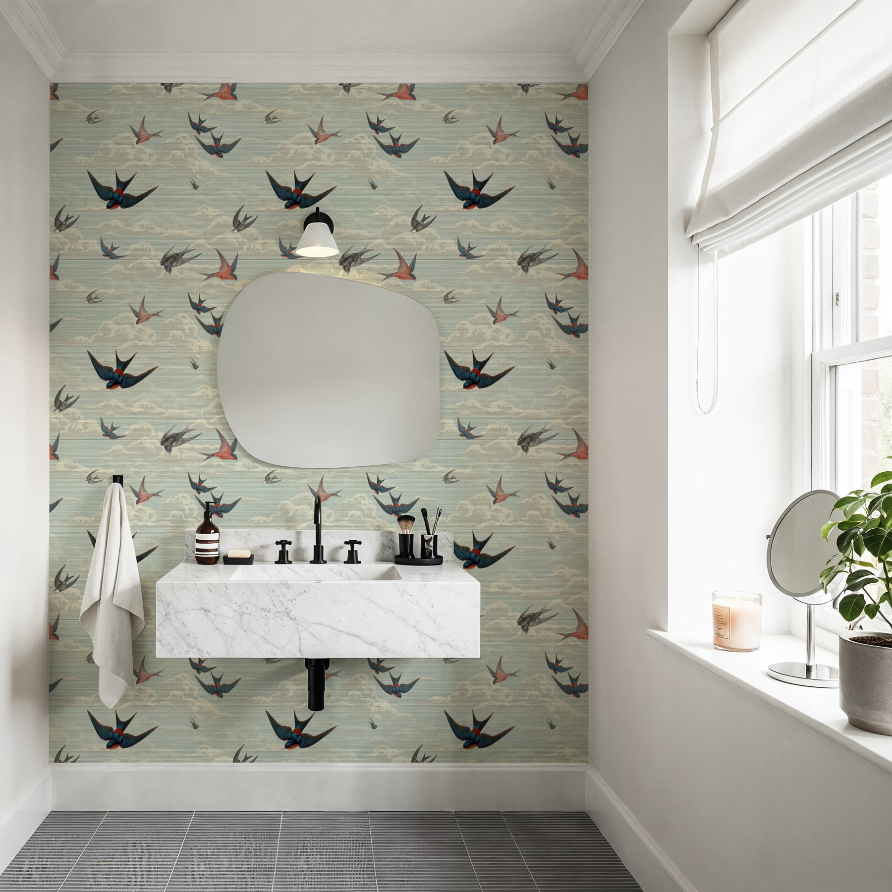 燕子墙纸 环保个性设计 木纤维墙纸 书房卧室背景墙高端壁纸