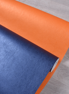 现货 瑞典原装进口宝石蓝墙纸ECO 爱马仕橙色木纤维蚕丝壁纸