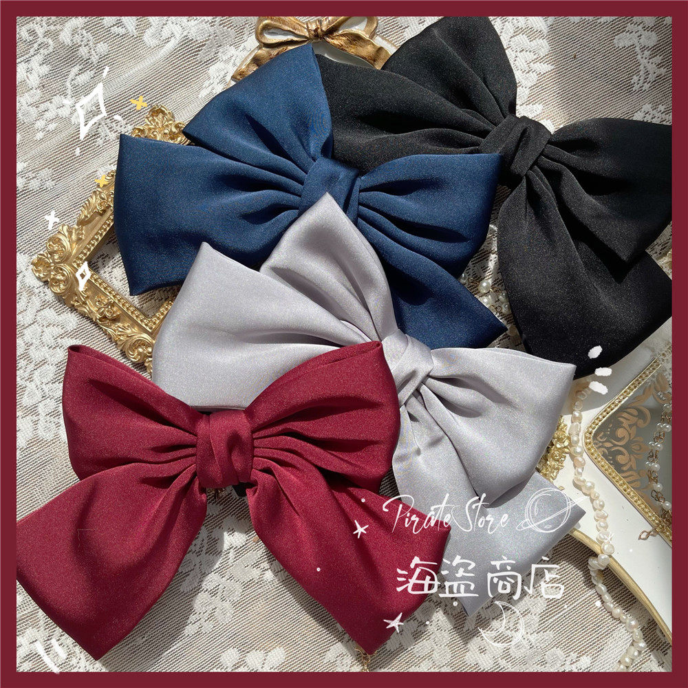 轻奢高级感日常温柔风缎面蝴蝶结