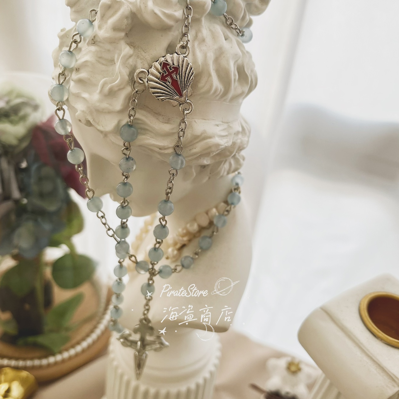 复古赛博朋克十字架项链