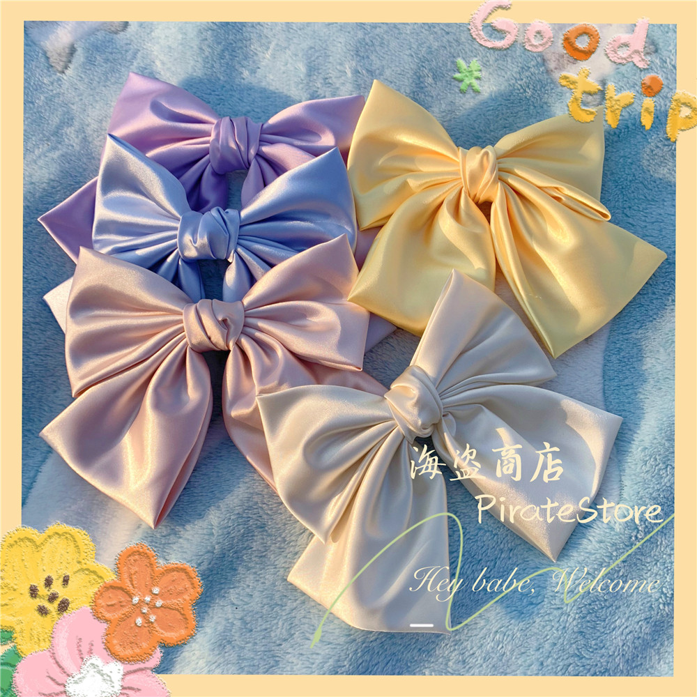 原创·质感珠光缎法式少女蝴蝶结