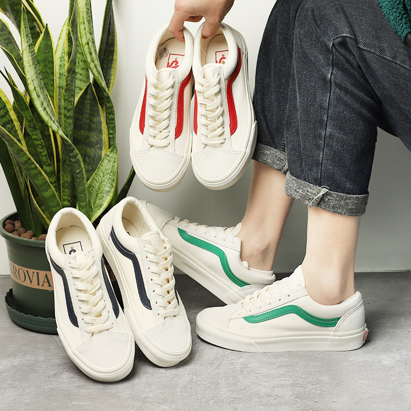 VANS STYLE36白红白绿白蓝权志龙GD同款帆布鞋板鞋VN0A3DZ3OXS