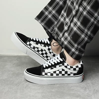 Vans, классические шахматы подходит для мужчин и женщин, повседневные кроссовки, для влюбленных