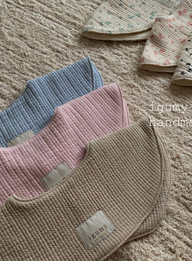 igumy韩国进口ins新生儿童口水巾婴儿吸水棉纱防吐奶纯棉围嘴饭兜