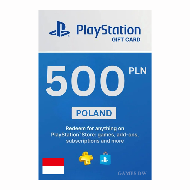 PlayStation Store 500 PLN TOP UP Poland 波兰PSN充值卡PS5/PS4