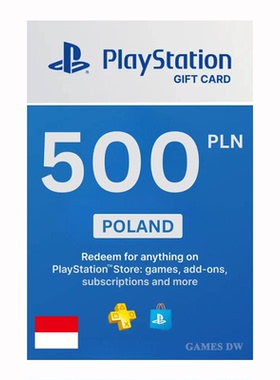 PlayStation Store 500 PLN TOP UP Poland 波兰PSN充值卡PS5/PS4