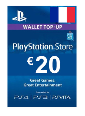 法国PSN充值卡20欧元 PSN Card EUR20 (FR) PS5 PS4 PSV PS3