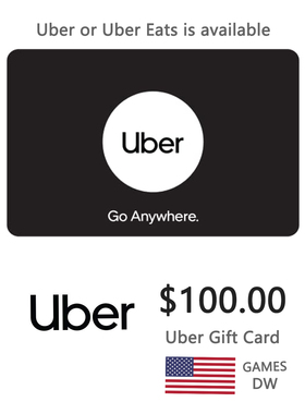 Uber/Uber Eats Gift Card USA 美国优步打车/外卖礼品卡100美元